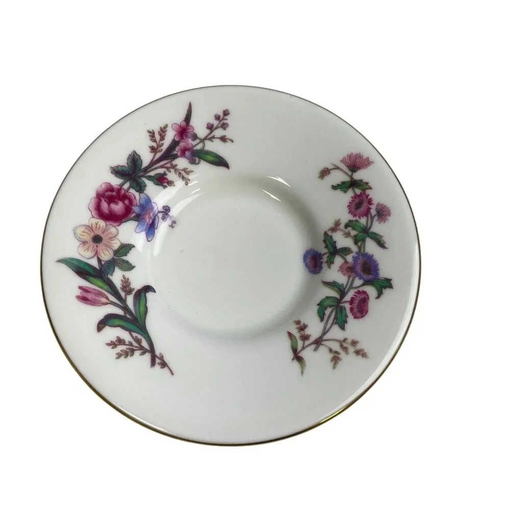 Vintage Wedgwood Devon Sprays England Cup & Saucer Floral Bone China Teacup Set